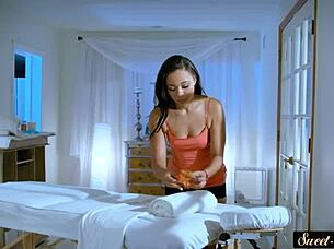 Cougar stepmom pussyfucked after massage session