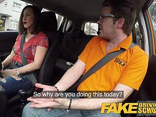 Sexy Spanish girl gets licked and fucked in the back of a car