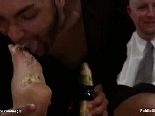 slaves getting wild at a public birthday bash
