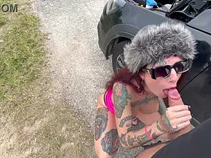 hot latina milf pays with wet pussy for car help