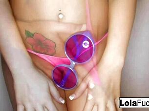 Nude and groping scenes in a compilation video by Lola Foxx