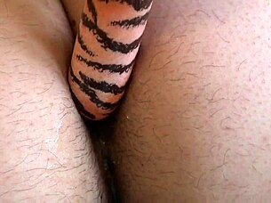 Shiny amateur bbw loves the doggy style anal masturbation