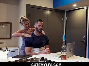 Your stepmom situation in which she would love to film you while you fulfill her stepmom fantasy