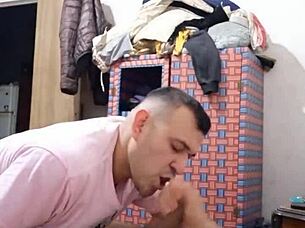 Outdoor assfucking with big cock amused amateur gay couple