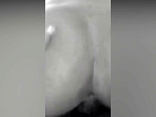 Fat teacher strapping a large black penis over the course of a hotel room brutally