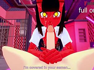 Meru the Succubus in hentai porn with large breast and fat ass