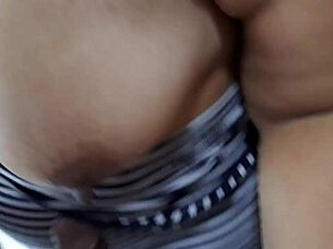 Experienced BBW milf jacking off in close up blowjob with big black cock