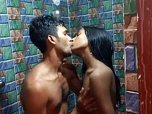 Indian girlfriend and friends 3some video desi Indian girlfriend screwed by big black cock