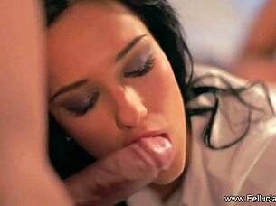 Felluciaitant amateur blowjob blowjob with handjob on a huge cock