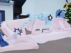 Explore the world of 3D cartoon with Honkai Impact: Schicksal’s cock creations? Some girls from St. Freya decide to give it a try