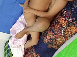 Passionate lovemaking between Desi couple