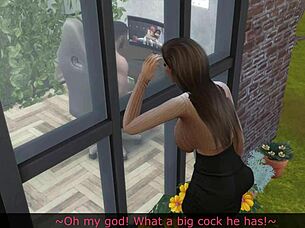 Stepmom gets seduced by her stepson's huge black member, in animated form