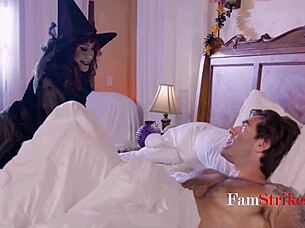Halloween Tempts Cheating Stepdaughter to Forbidden Fun. Dare She Cross the Line?