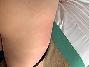 My wife is out and a sexy Latina babe joins me to have sex at my hotel room