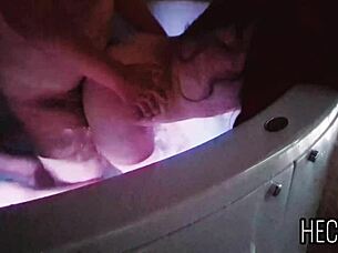 Jovencita's steamy run in a hotel hot tub
