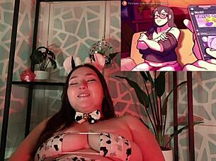 Cartoon prostitute face fucking and creampie action