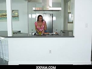 taboo desire for her stepaunt's breasts results in a steamy encounter with a young girl