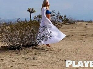 Perfect Blonde Milf Teya Kaye Teases with Curvy Body Poses