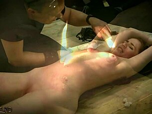Bride has intense BDSM pleasure with nipple play and oral sex
