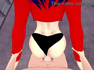 misato katsuragi in pov fucking scene from neo genesis evangelion short