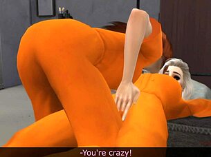 Policeman Jerks to Lesbian Prison Tribbing?
