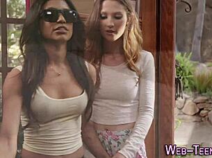 Blinded latina teen fingered and tasted