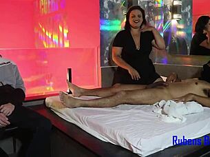 Stockings are worn by Latina babe as she gets pounded in the ass