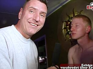 Wild night at a German swinger club for amateur couple