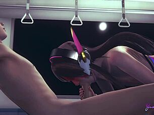 Overwatch yaoi fanfic, a sensual massage and handjob by D.Va