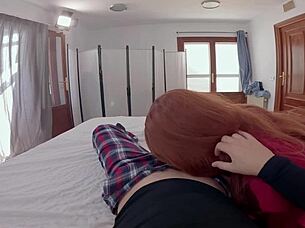 Latina MILF gets a facial as she deep throats and fucks