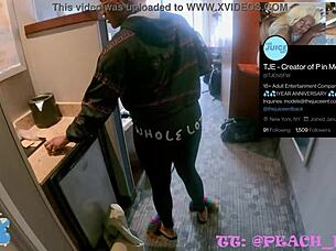 Big black cock dominated on sideways position surrounded by hotel maid