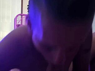 A big cock banged and wife deepthroats and swallows cum