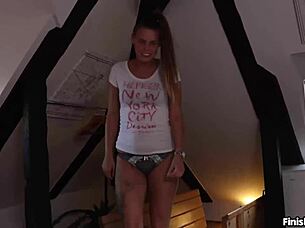 This cock craving video is laced with European roots, Sandy sun