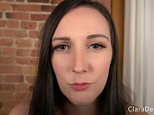 Clara Dee's extreme close up GFE joired facial session