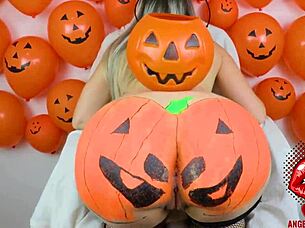 A Halloween anal adventure with monster cock meets Latina