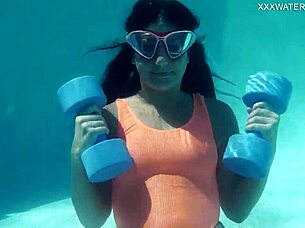 Micha's pool underwater yoga workout