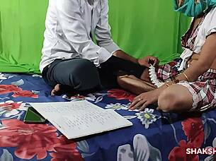 In traditional Indian sexual acts, her pupil is taught by a tutor from India