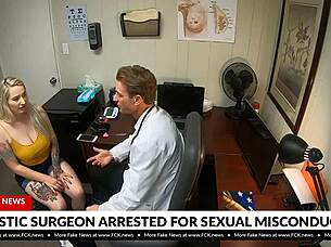 Streamy interaction between plastic surgeon and tattooed patient captured on hidden camera