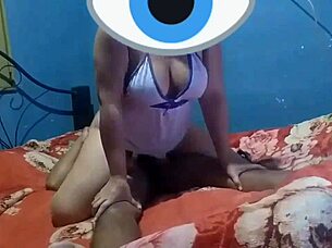 Big tits horny milf gets off with big cock