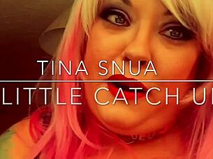 During her monologue, voluptuous British dominatrix Tina Snua enjoys a Superking cigarette