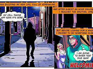 A promiscuous woman gets into bed with a nerdy guy, it all happens on the streets in a night of debauchery