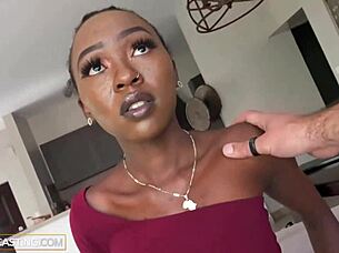 Black college girl likes to fuck either in doggy style and the cowgirl position