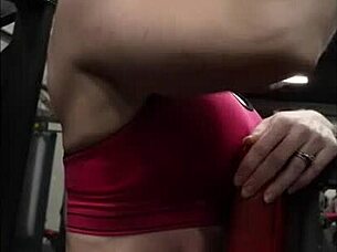 Seductive slender wife; sex in car after going for a workout