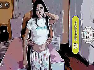 Distraught stepfather secretly photograghs stepdaughter while having intercourse