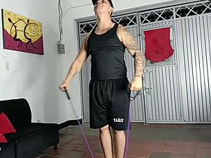 gym instructor gave me a hardcore cardio workout today