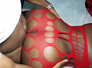 my bbw stepmother strips and fucks me, her stepson, with her big black cock