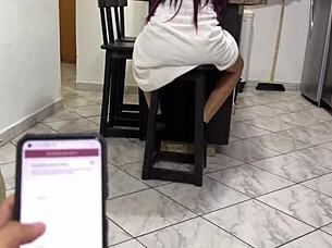homemade amateur towel and big cock stepdaughter pleasures herself