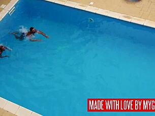 Mugur loves oral pleasure and hardcore sex with gorgeous German MILFLan Vegas by the pool