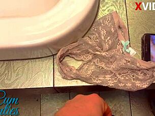 )a series of intimate POV videos of my girlfriend lost panties with my cum