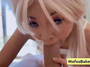 Lulu Chu, a petite Asian woman, films herself while banging a well endowed partner while she shows off her hairy genitalia